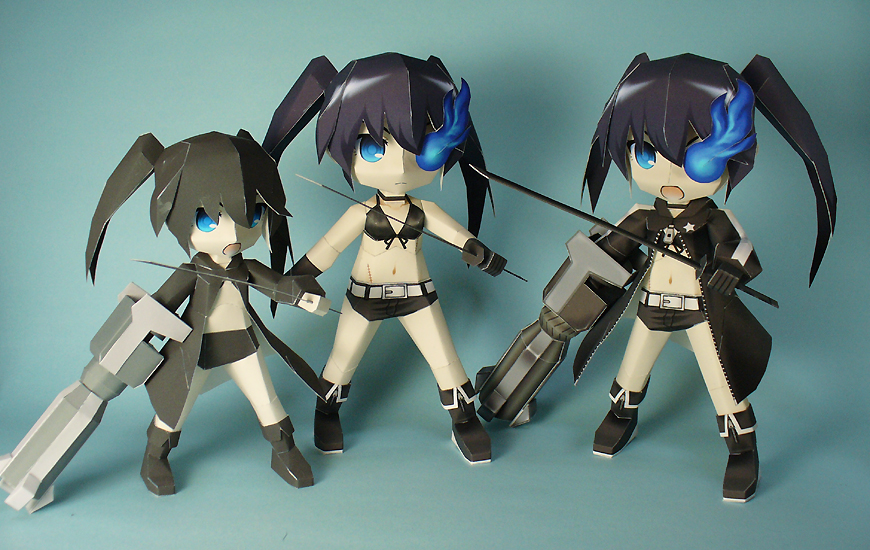 ペーパークラフト Black Rock Shooter 仮設製作日記